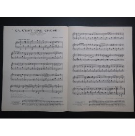 YVAIN Maurice Ça c'est une chose Piano 1922
