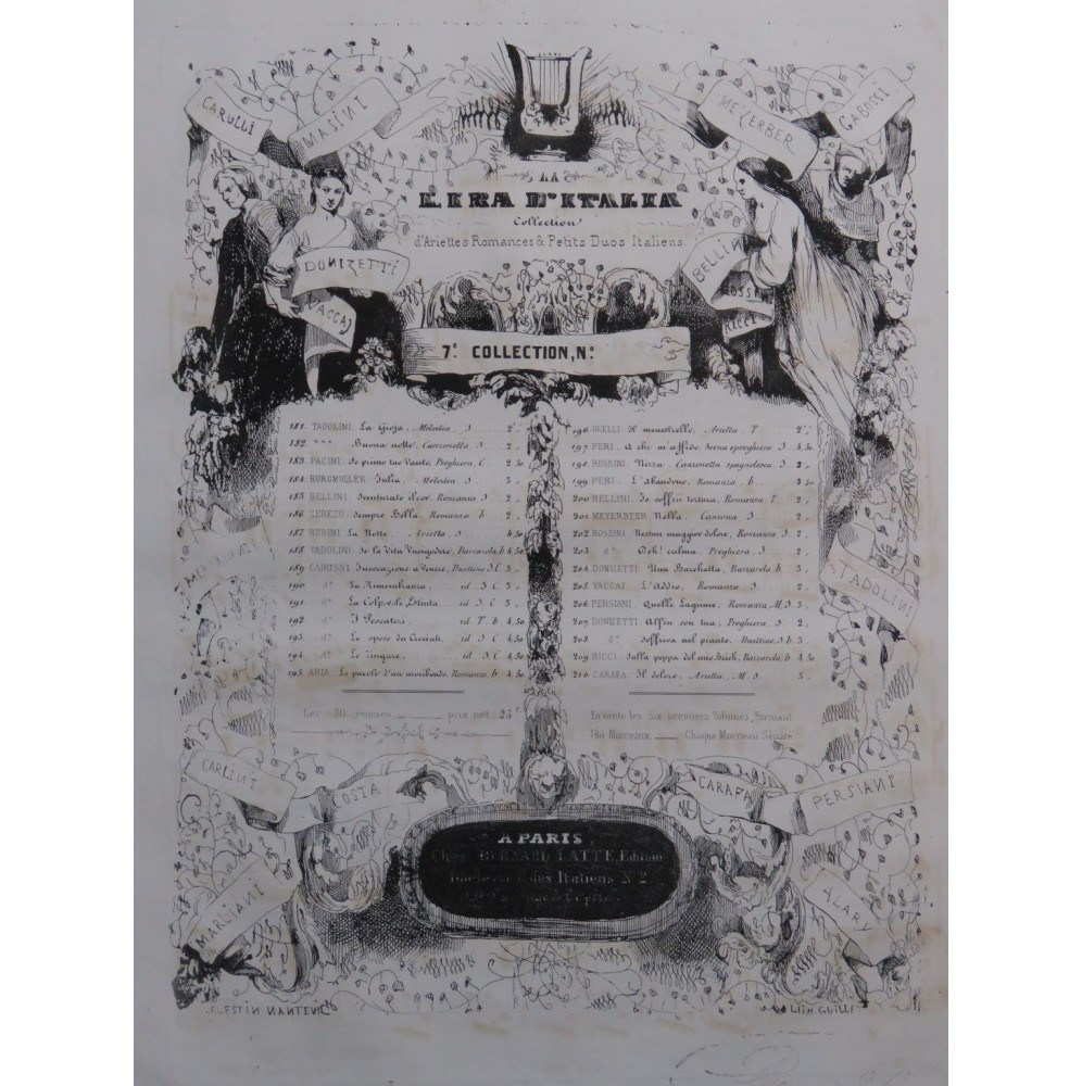 DONIZETTI G. Preghiera Chant Piano ca1840