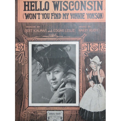 RUBY Harry Hello Wisconsin Chant Piano 1917