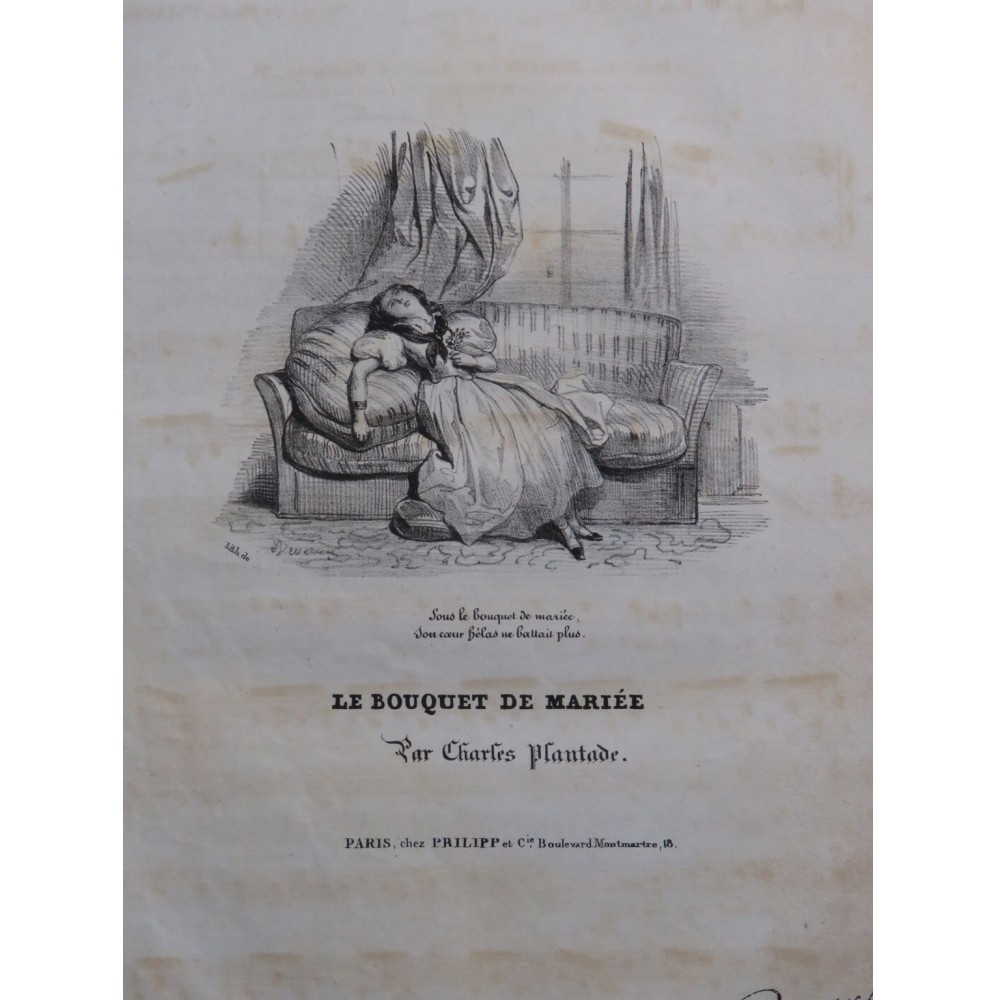 PLANTADE Charles Le Bouquet de Mariée Chant Piano ca1830