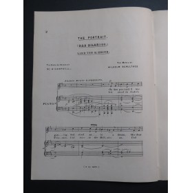 SCHULTHES Wilhelm The Portrait Chant Piano XIXe siècle