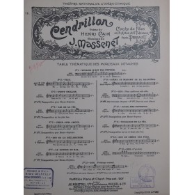 MASSENET Jules Cendrillon...