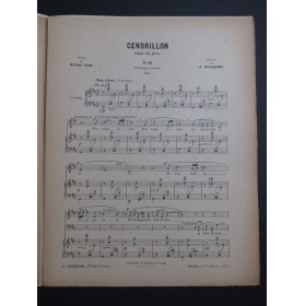 MASSENET Jules Cendrillon No 14 Duo Chant Piano 1899