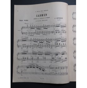 LEYBACH J. Fantaisie sur Carmen de Bizet op 203 Piano