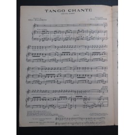 CHRISTINÉ Henri Tango Chanté Chant Piano 1921