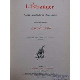 D'INDY Vincent L'Etranger...