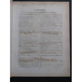CZERNY Charles Grandes Variations op 73 Piano ca1825