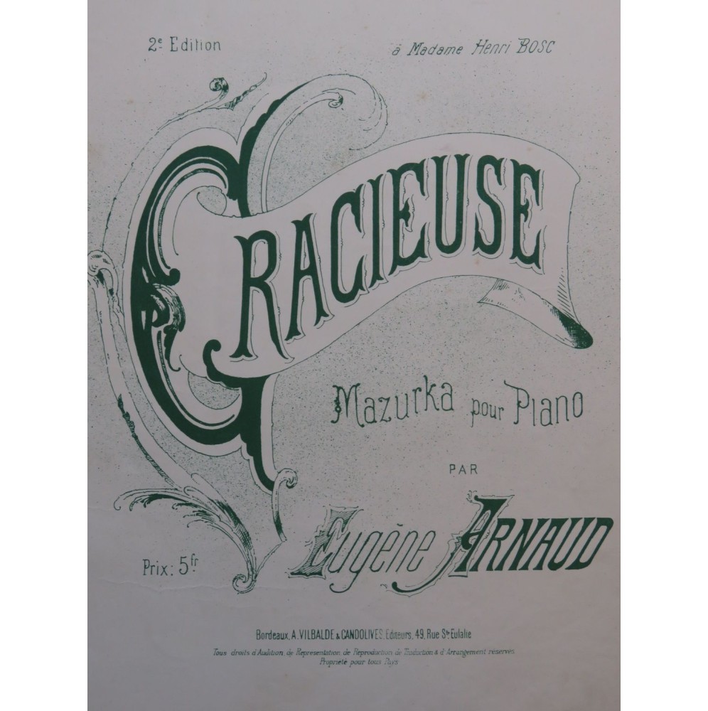 ARNAUD Eugène Gracieuse Piano