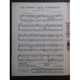 MORETTI Raoul Ce sont des choses Piano 1924