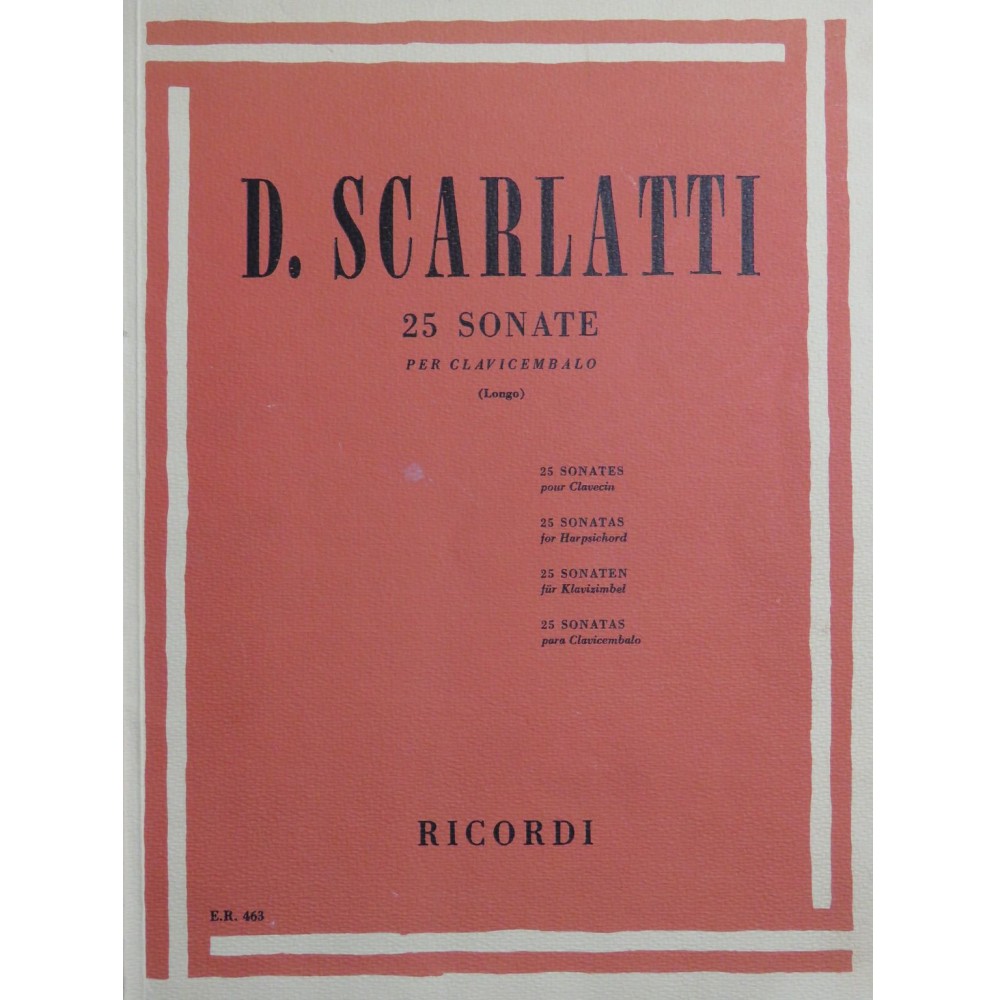 SCARLATTI D. 25 Sonates Clavecin 1972