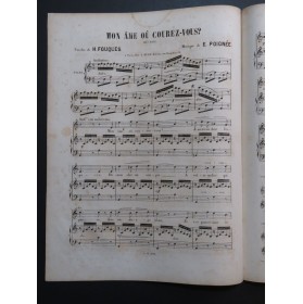 POIGNÉE E. Mon Ame Où Courez-Vous ? Chant Piano ca1850