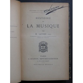 LAVOIX Fils H. Histoire de la Musique