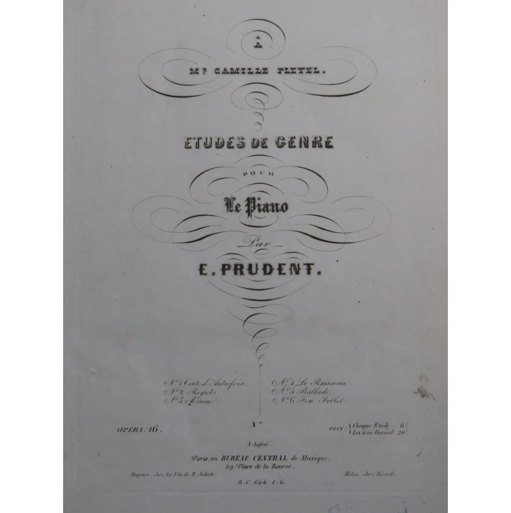 PRUDENT Émile Marine op 16 Piano ca1840