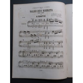 GAUTIÉ A. Valse des Regrets op 23 Piano XIXe siècle