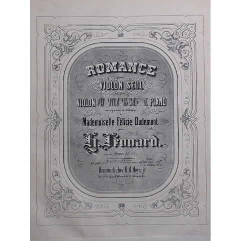 LEONARD H. Romance op 11 Violon XIXe