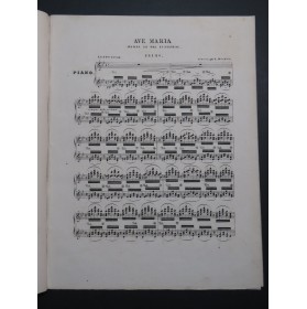 SCHUBERT Franz Ave Maria Piano 4 mains XIXe