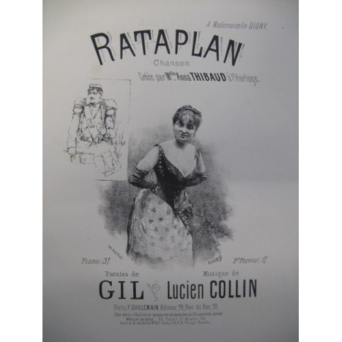 COLLIN Lucien Rataplan Chant Piano XIXe