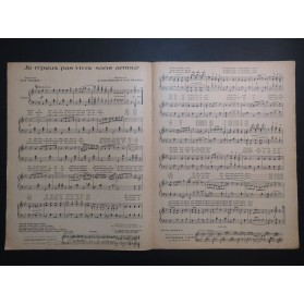 GABAROCHE G. PEARLY Fred Je n'peux pas Vivre sans Amour Chant Piano 1921