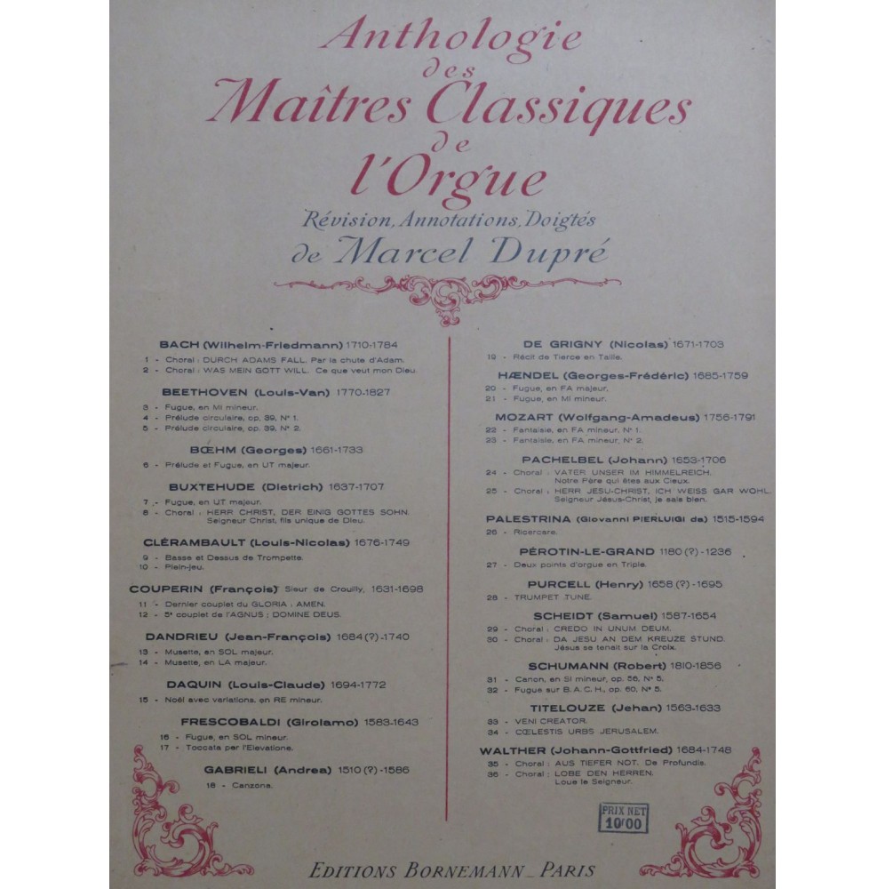 DANDRIEU Jean-François Musette en La Maj Orgue 1942