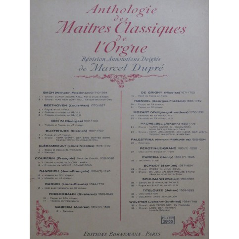 DANDRIEU Jean-François Musette en La Maj Orgue 1942