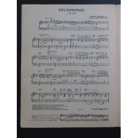 BREAU Louis Henderson Ray Humming Piano 1920