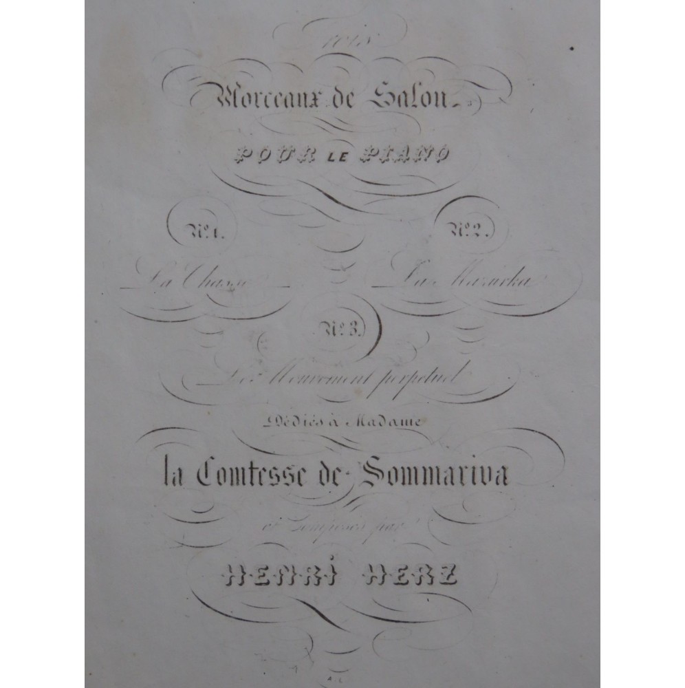 HERZ Henri La Mazourka op 91 Piano ca1837