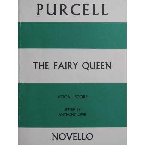 PURCELL Henry The Fairy Queen Chant Piano