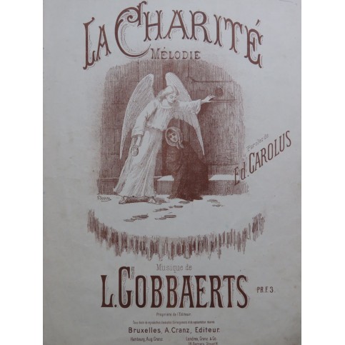GOBBAERTS Louis La Charité Chant Piano ca1886