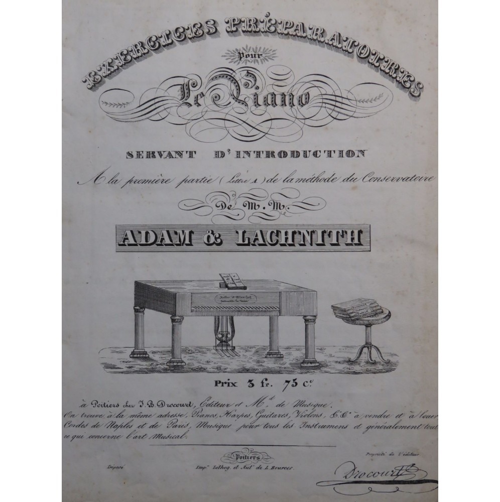 ADAM LACHNITH Méthode pour le Forté Piano ca1800