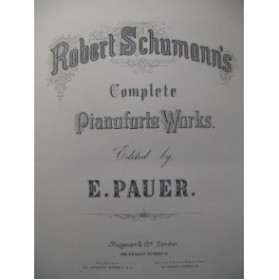 SCHUMANN Robert Air with variations Piano