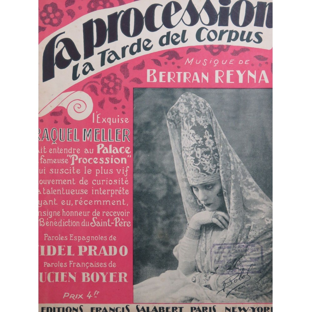 REYNA Bertran La Procession Chant Piano 1925