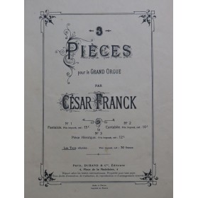 FRANCK César Trois Pièces...