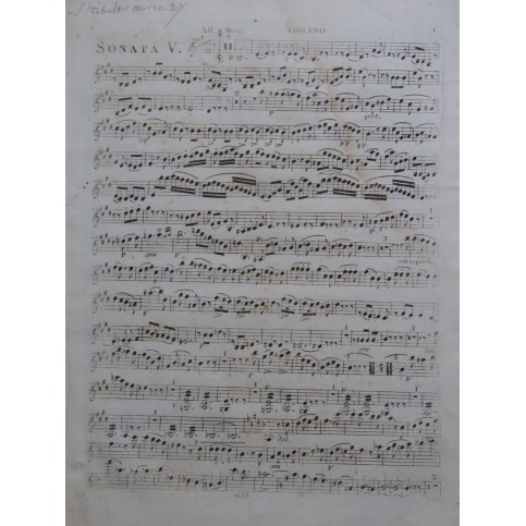 STEIBELT Daniel Sonate op 27 Violon ca1800