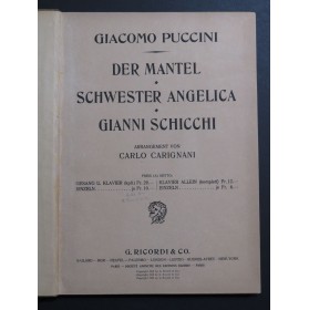 PUCCINI Giacomo Schwester Angelica Chant Piano 1920