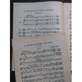 FUGATI Antonio Le Barbier de Séville de Rossini Piano Flûte 1898