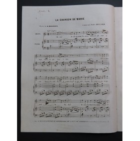 MASSÉ Victor La Chanson de Marie Chant Piano ca1850