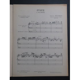 FRESCOBALDI Girolamo Fugue en Sol mineur Orgue 1942