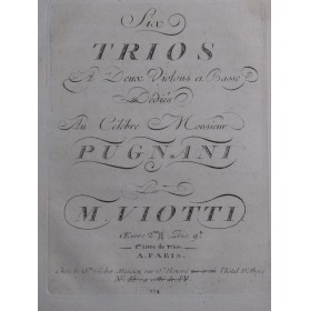 VIOTTI J. B. Six Trios op 2...
