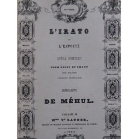 MÉHUL L'Irato ou l'Emporté...