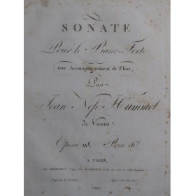 HUMMEL J. N. Sonate op 28...