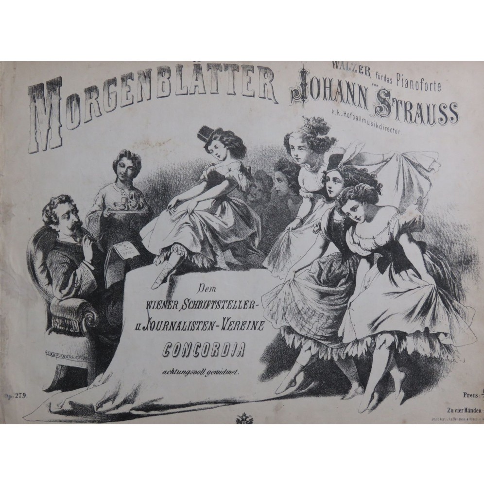 STRAUSS Johann Morgenblätter op 279 Piano XIXe
