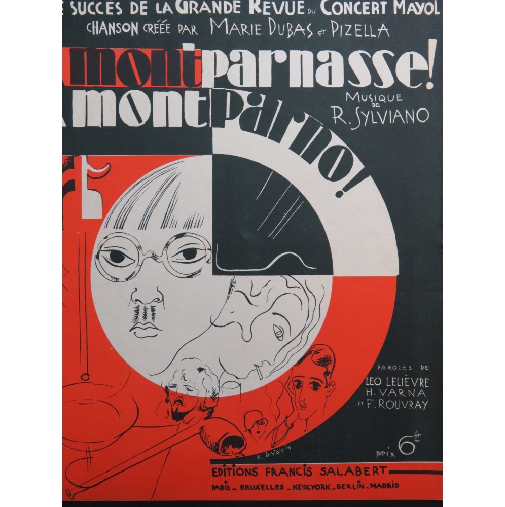 SYLVIANO R. A Montparnasse, A Montparno Chant Piano 1929