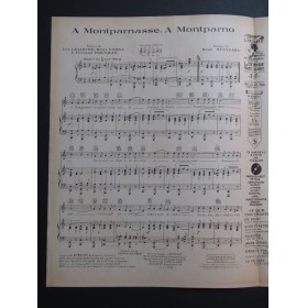 SYLVIANO R. A Montparnasse, A Montparno Chant Piano 1929