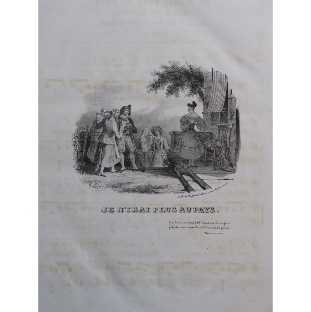 DUCHAMBGE Pauline Je n'irai plus au pays Chant Piano ca1830