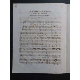 DUCHAMBGE Pauline Je n'irai plus au pays Chant Piano ca1830