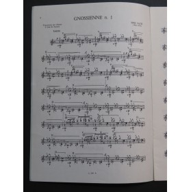 SATIE Erik Trois Gnossiennes Guitare 1980
