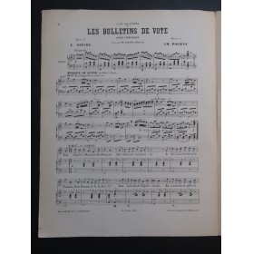POURNY Charles Les Bulletins de vote Chant Piano ca1880