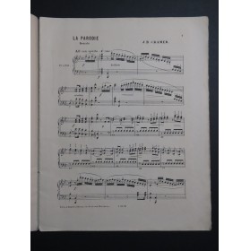 CRAMER J. B. La Parodie Sonate op 50 Piano ca1880