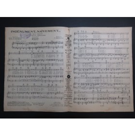 OBERFELD C. Ingénument...Naïvement Chant Piano 1929