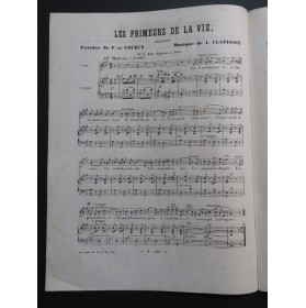CLAPISSON Louis Les Primeurs de la Vie Chant Piano ca1860